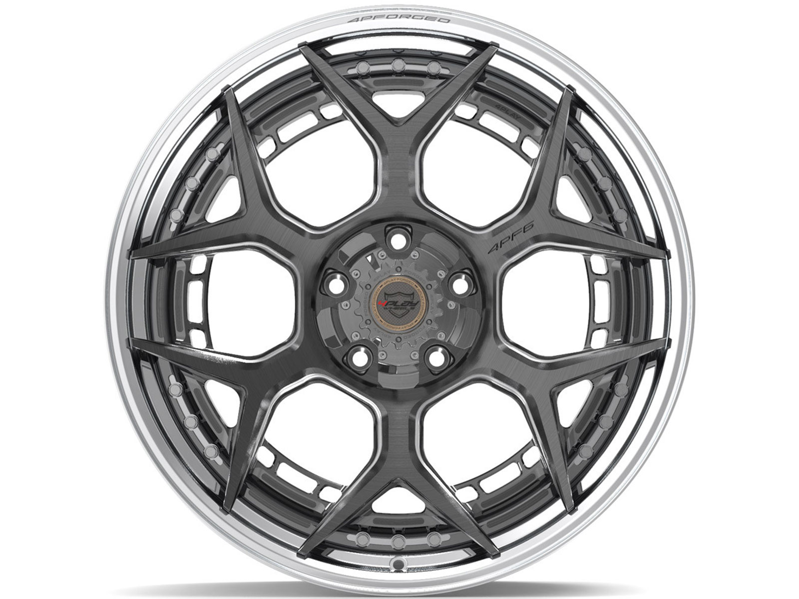 4Play 4Play Forged Brushed Gunmetal 4PF6 Wheel 4PF6-22100-6D55-18BG-P