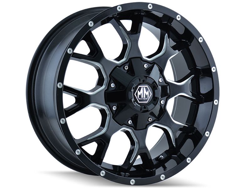 Mayhem Mayhem Milled Gloss Black Warrior Wheel 8015-2937M-8
