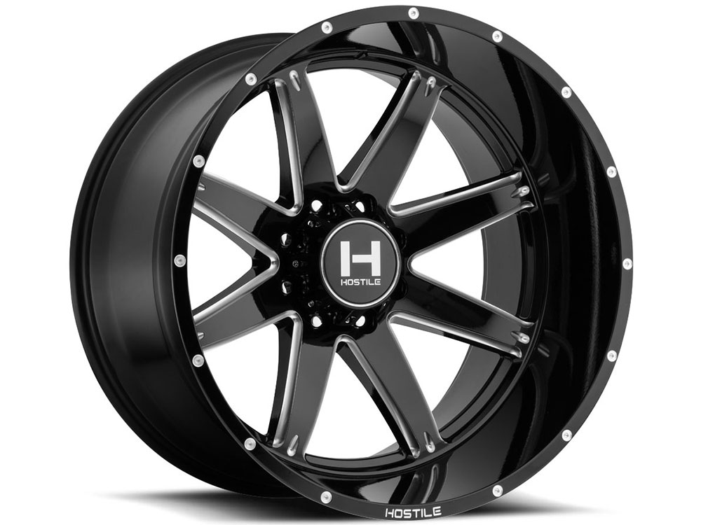 Hostile Machined Black Alpha Wheels | Rugged Ridge