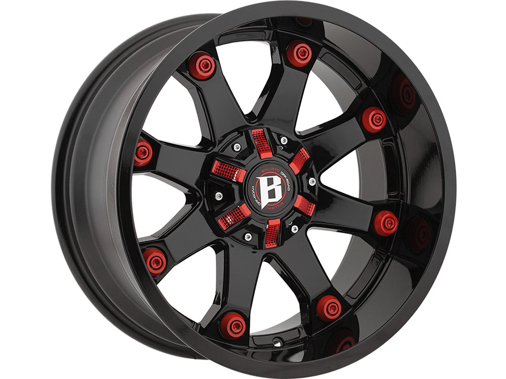 Ballistic Black & Red 581 Beast Wheels | Rugged Ridge
