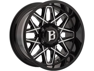 Ballistic Machined Black 818 Atomic Wheels | Rugged Ridge