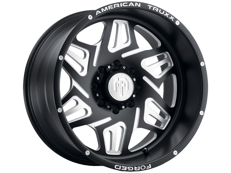 American Truxx Forged Milled Matte Black ATF-1908 Orion Wheels | Rugged ...