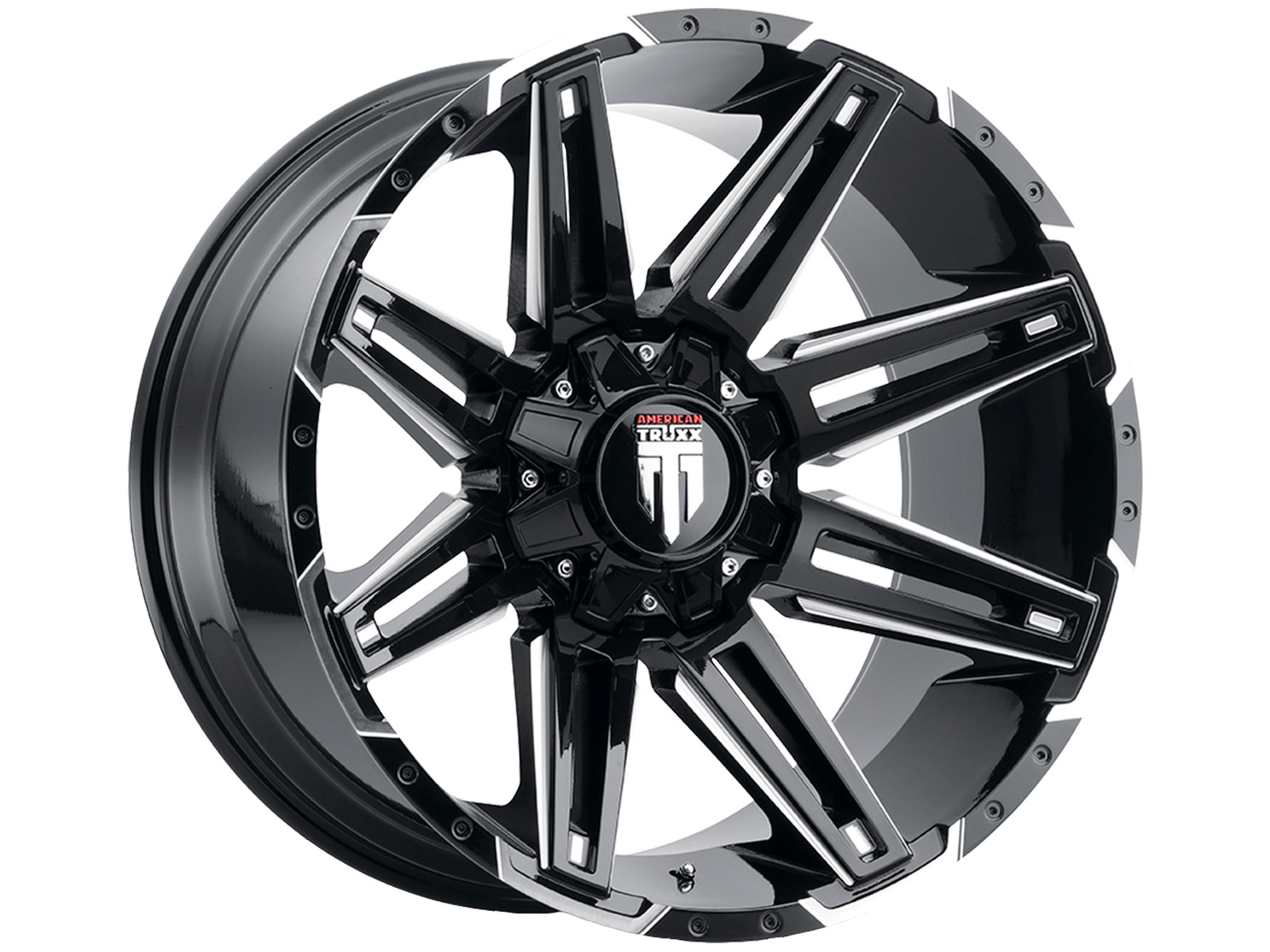 American Truxx Milled Gloss Black AT-1903 Boom Wheels | Rugged Ridge