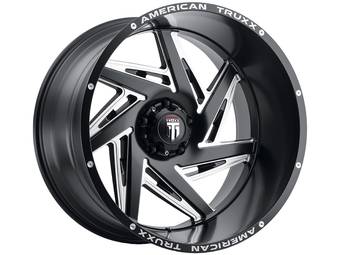 American Truxx Milled Matte Black AT-1906 Spiral Wheels