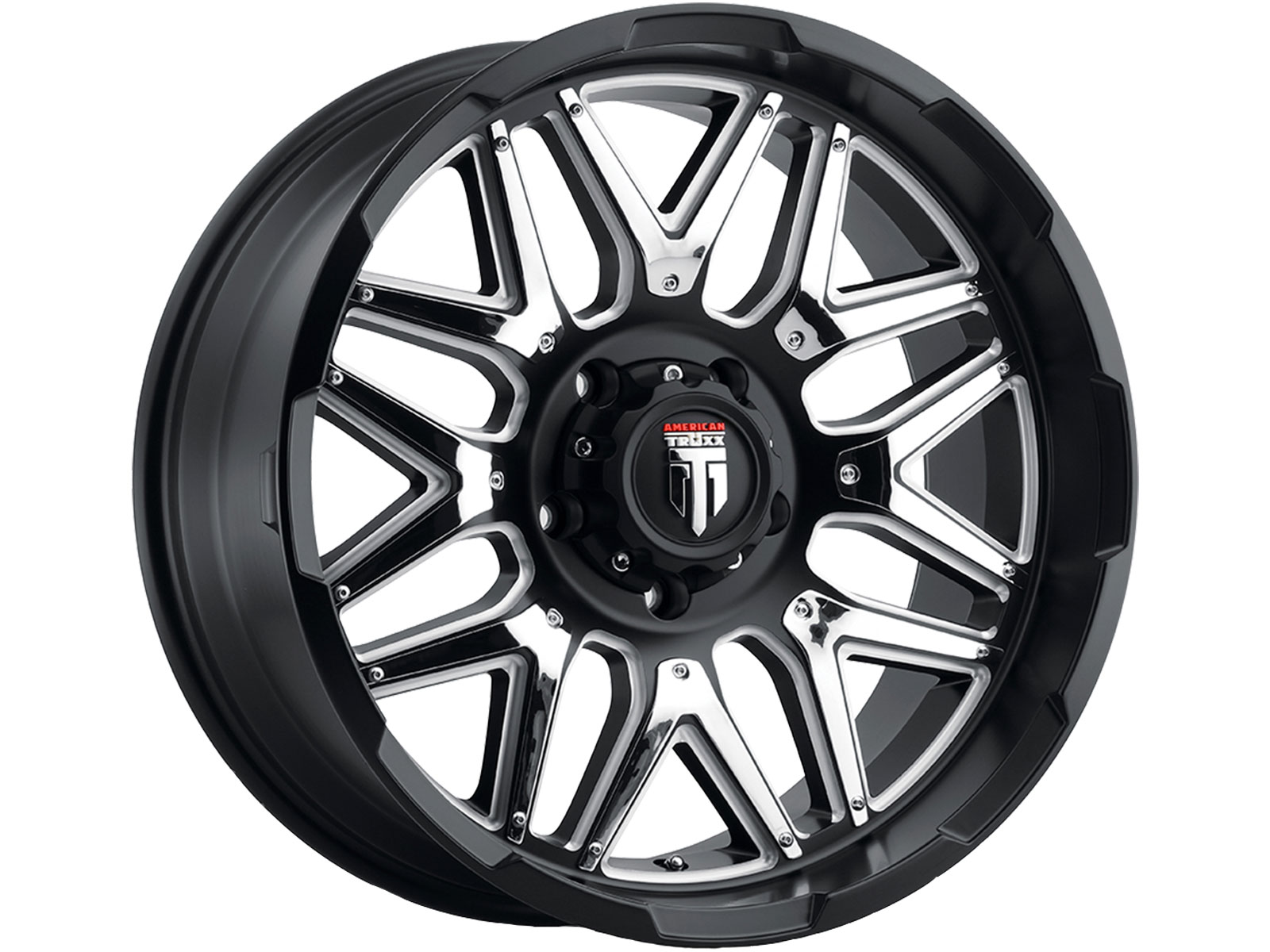 American Truxx Milled Matte Black & Chrome Inserts AT-151 Grind