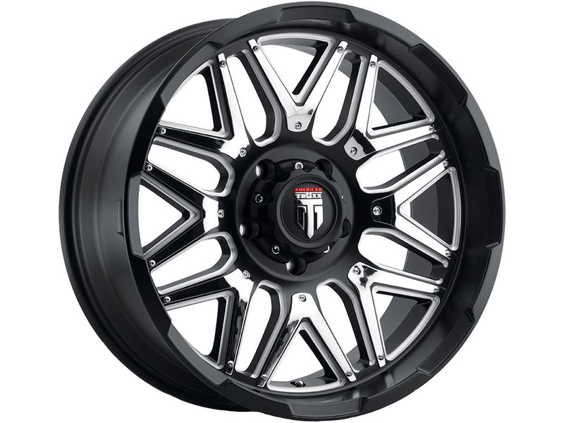 American Truxx Milled Matte Black & Chrome Inserts AT-151 Grind