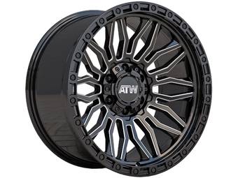 ATW Milled Gloss Black Nile Wheels