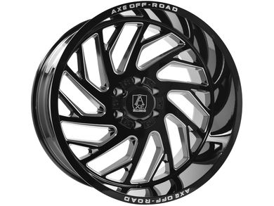 Axe Offroad Axe Offroad Milled Gloss Black Zeus Wheel 20108165-19ZEUBM