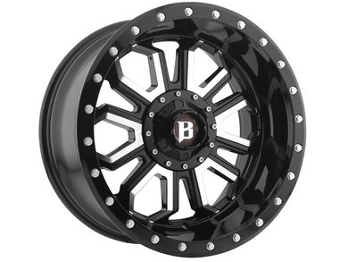 Ballistic Machined Gloss Black 967 Saber Wheels | Rugged Ridge