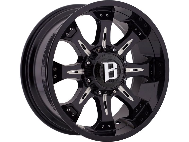 Ballistic Milled Gloss Black 973 Scorpion Wheels | Rugged Ridge