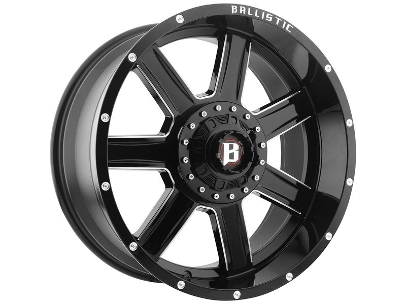 Ballistic Ballistic Milled Gloss Black 979 Yukon Wheel