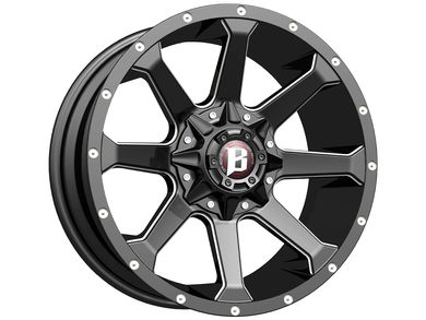 Ballistic Ballistic Milled Matte Black 971 Hawk Wheel 971890051+00FBX