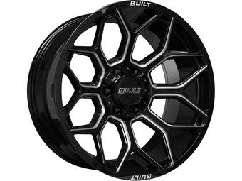 Built Off-Road Milled Gloss Black BTO-4 Wheel