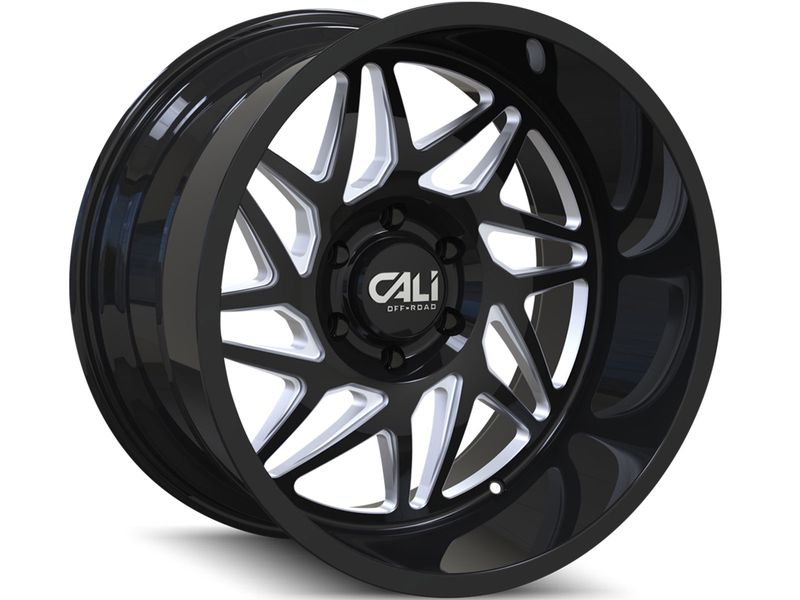Cali Offroad Milled Gloss Black Gemini Wheels | Rugged Ridge