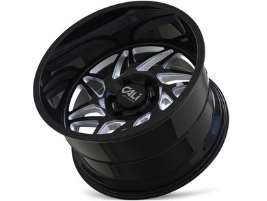 Cali Offroad Milled Gloss Black Gemini Wheels | Rugged Ridge