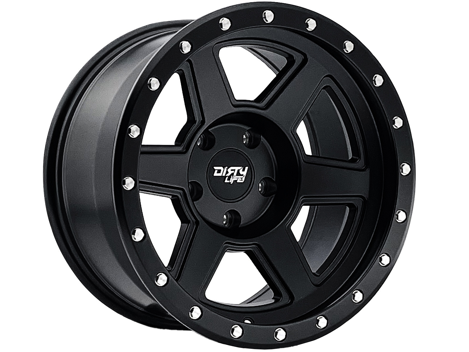 Dirty Life Matte Black Compound Wheels | Rugged Ridge
