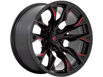 Fuel Black & Red Flame Wheels
