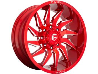 Fuel Milled Red Saber Wheels
