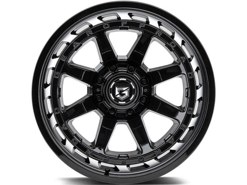 Gear Off Road Machined Gloss Black Black Hawk Wheels Rugged Ridge