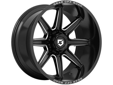 Gear Off-Road Gear Off-Road Milled Gloss Black Ridge Wheel