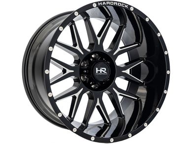 Hardrock Hardrock Milled Gloss Black Affliction Wheel H700