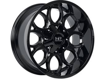 Hardrock Gloss Black Horseshoe Wheel