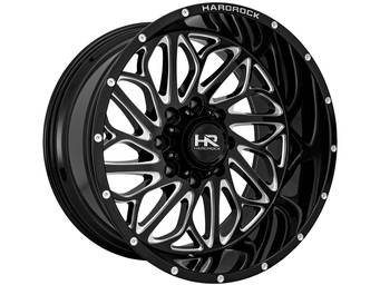 Hardrock Milled Gloss Black BlackTop Wheels