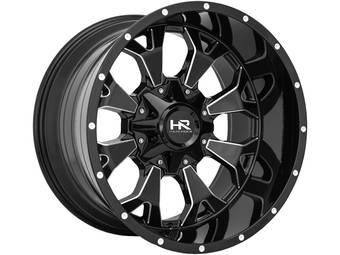 Hardrock Milled Gloss Black Devastator Wheels