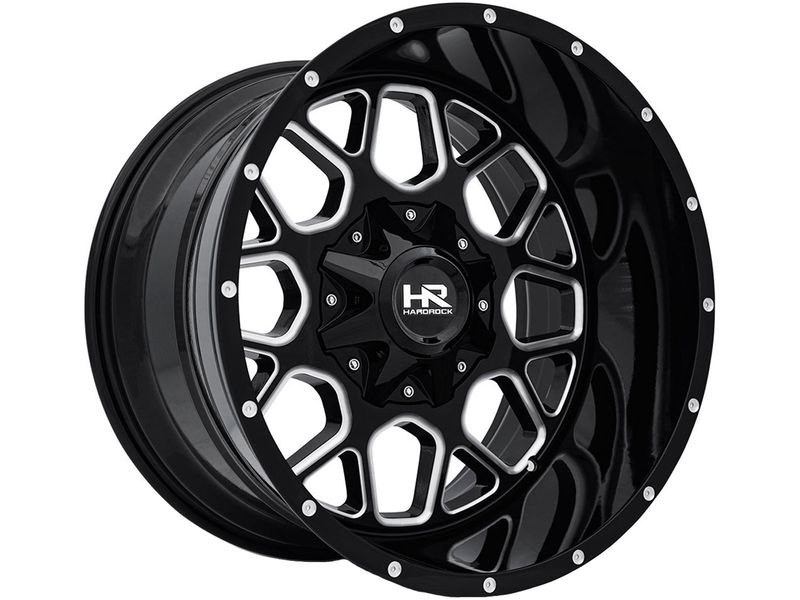 Hardrock Hardrock Milled Gloss Black Gunner Wheel H705-209037000GBM
