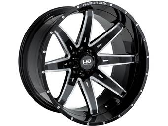 Hardrock Milled Gloss Black PainKiller Wheels