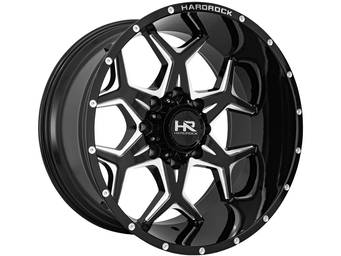 Hardrock Milled Gloss Black Reckless Wheels