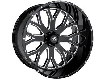 Hardrock Milled Gloss Black Slammer Wheels