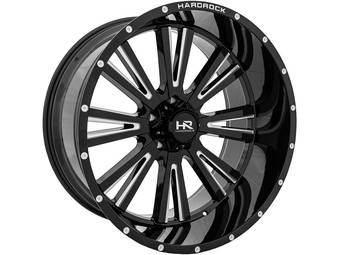 Hardrock Milled Gloss Black Spine Wheels