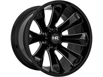 Hardrock Milled Gloss Black Xplosive Wheels