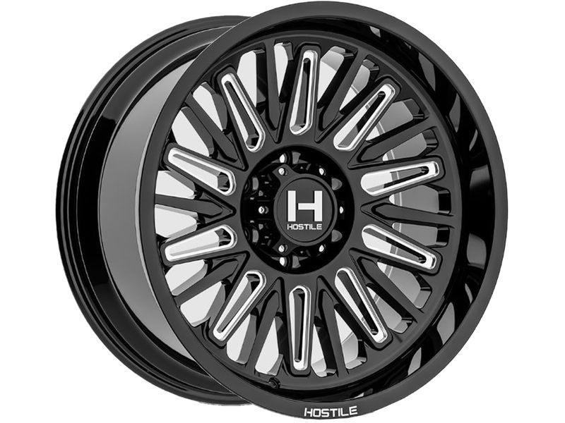 Hostile Milled Gloss Black Rampage Wheels | Rugged Ridge