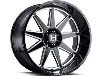 Hostile Milled Matte Black Omega Wheels