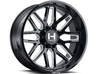 Hostile Milled Matte Black Vulcan Wheels