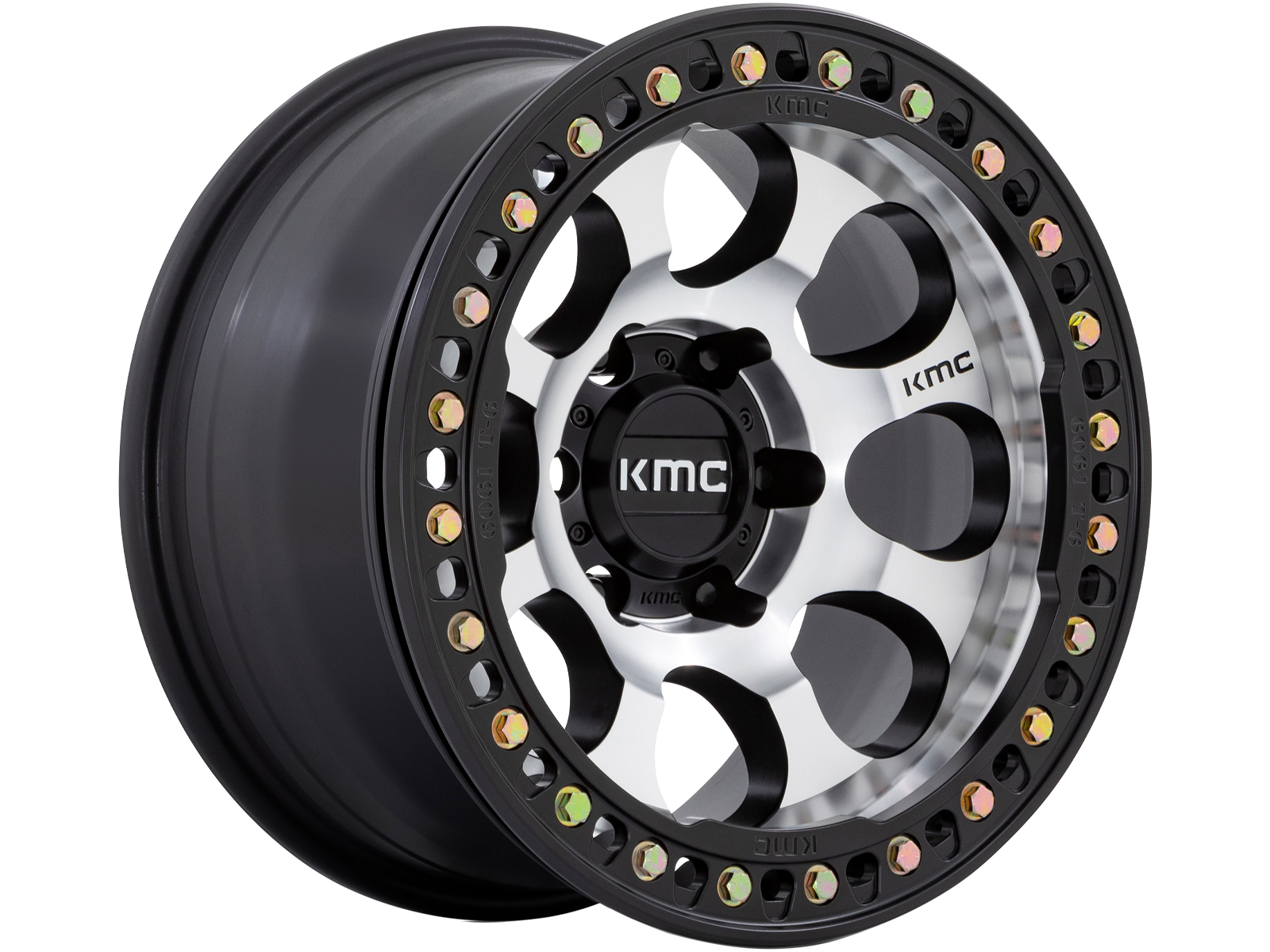 KMC KMC Machined Matte Black KM237 Riot Beadlock Wheel