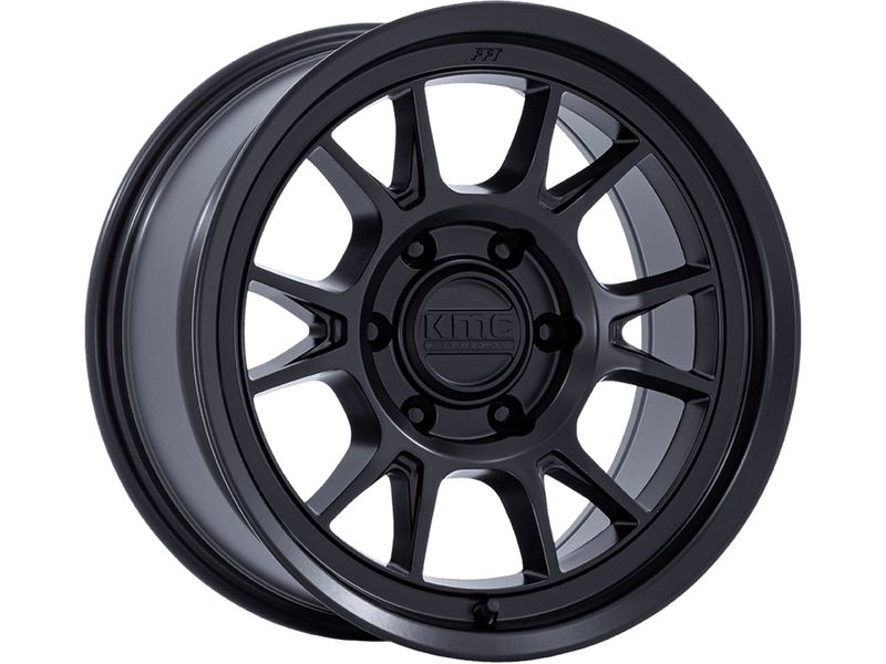 KMC Matte Black KM729 Range Wheels | Rugged Ridge