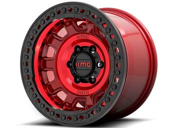 KMC Red KM236 Tank Beadlock Wheels