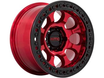 KMC Red KM237 Riot Beadlock Wheel