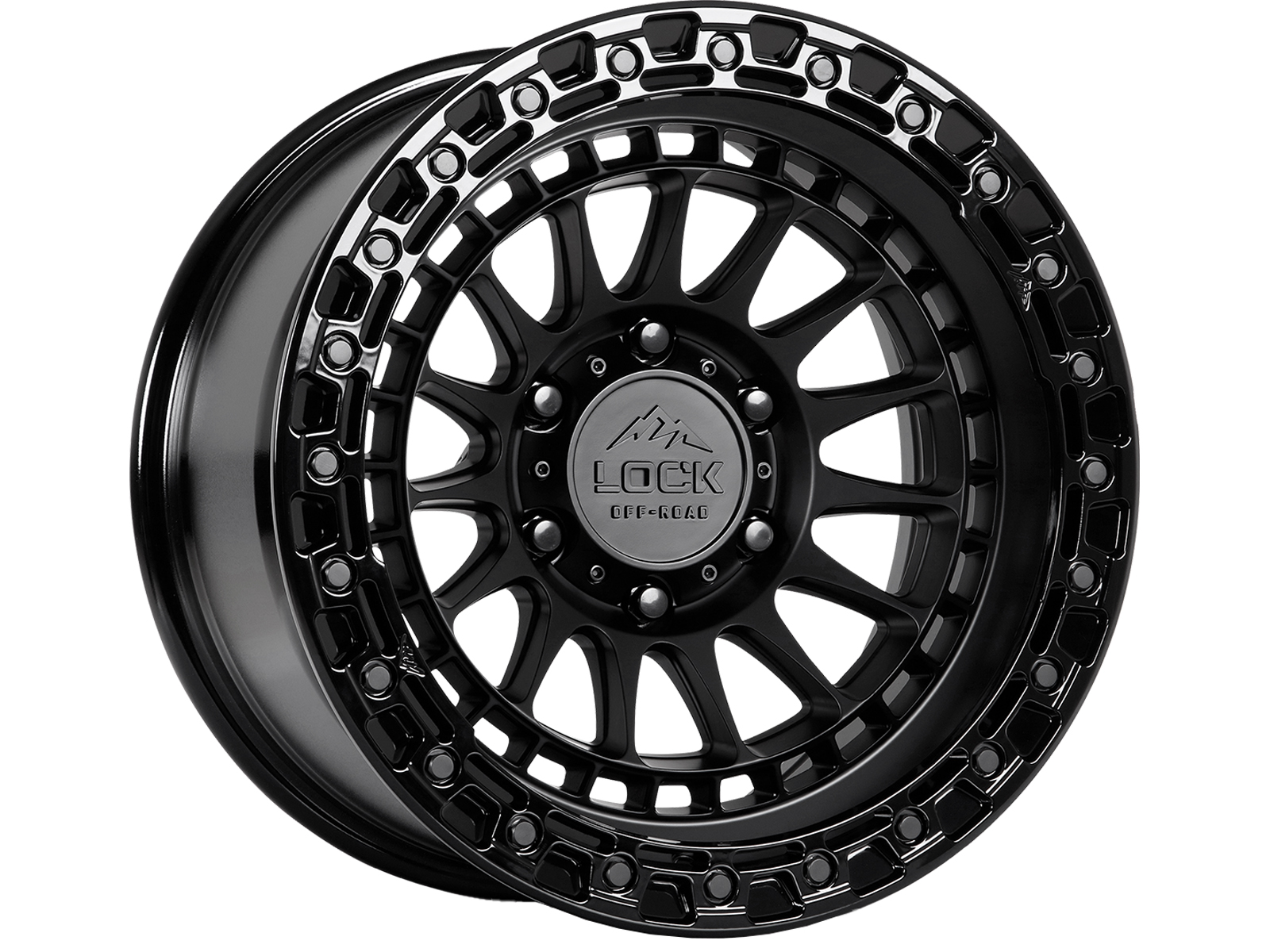 Lock Off-Road Matte & Gloss Black Mojave Wheels | Rugged Ridge