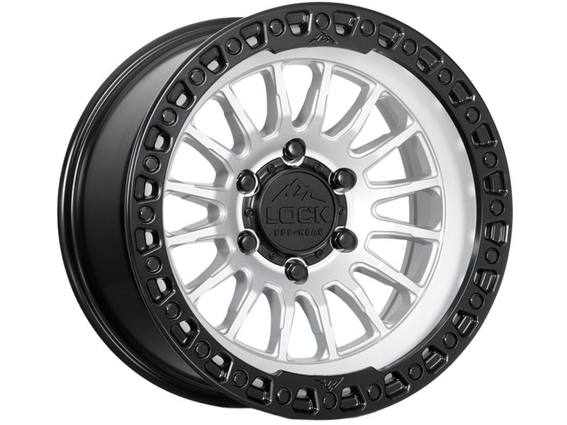 D Locker Rims Lock Off-Road Matte Silver & Black Grit Wheels | Rugged Ridge
