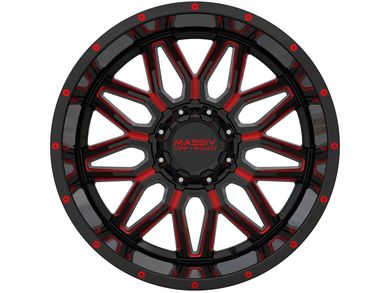 Massiv Wheels Massiv Off-Road Gloss Black & Red OR-1 Wheel MAS-OR1