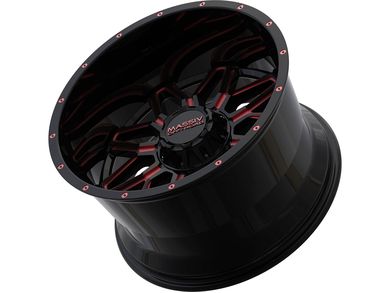 Massiv Wheels Massiv Off-Road Gloss Black & Red OR-1 Wheel MAS-OR1