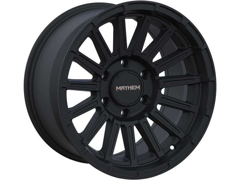 Mayhem Matte Black Granite Wheels | Rugged Ridge Mayhem Matte Black Granite Wheels | Rugged Ridge