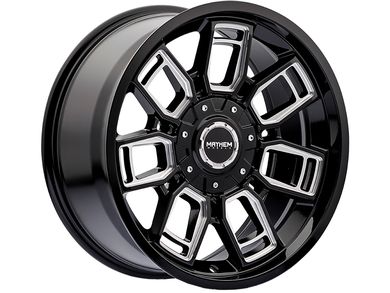 Mayhem Milled Gloss Black Ordinance Wheels | Rugged Ridge