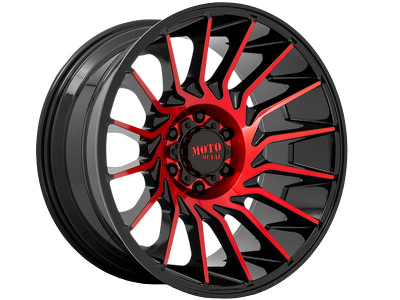Moto Metal Black & Red MO807 Shockwave Wheels | Rugged Ridge