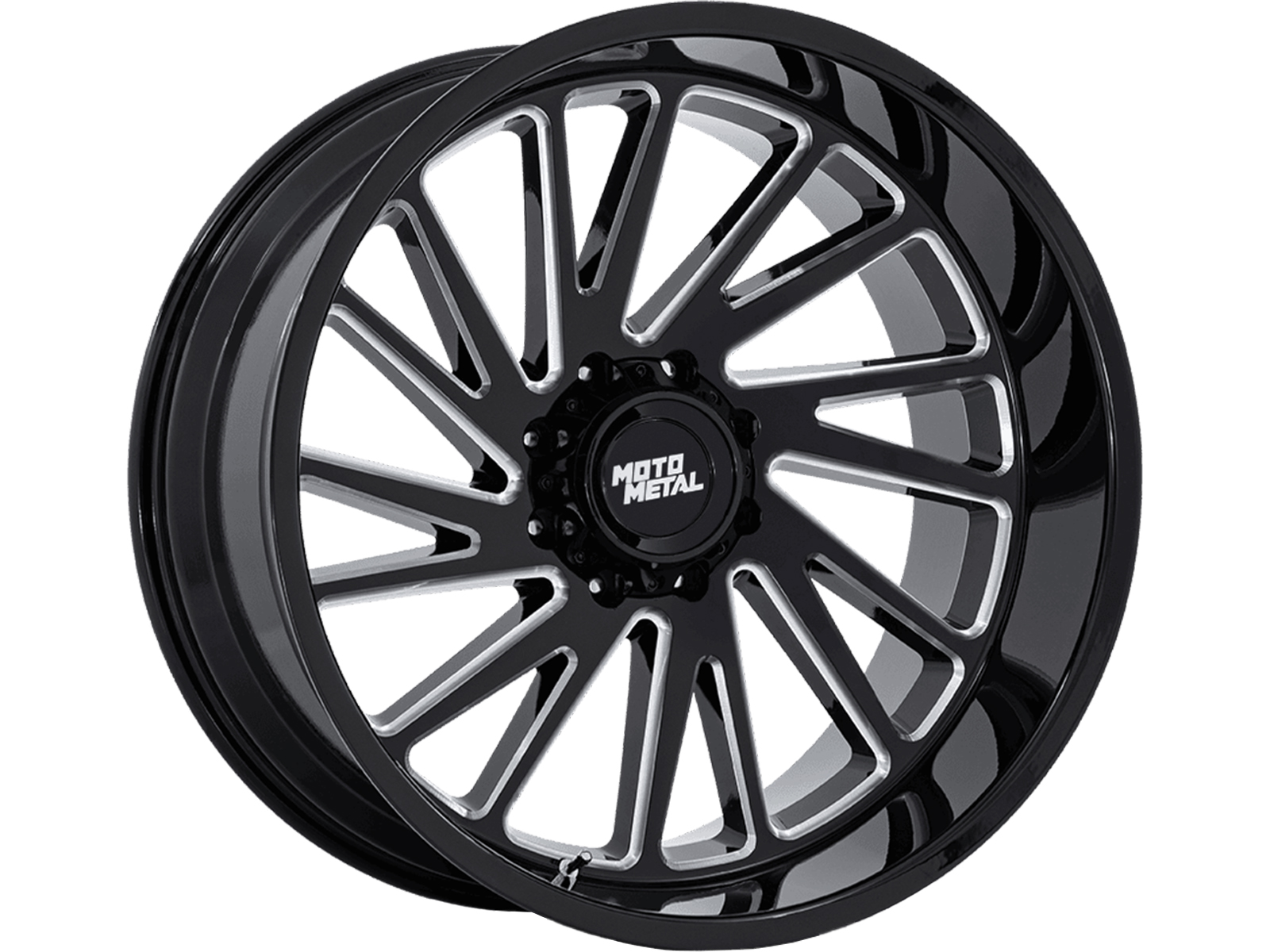 Moto Metal Moto Metal Milled Gloss Black MO811 Combat Wheel