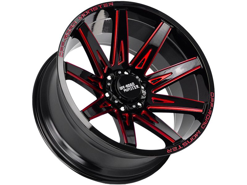 Off-Road Monster Black & Red M25 Wheels | Rugged Ridge